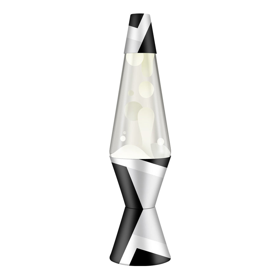 14.5" LAVA LAMP POLYGONAL WHITE TONE Drop 2-0023