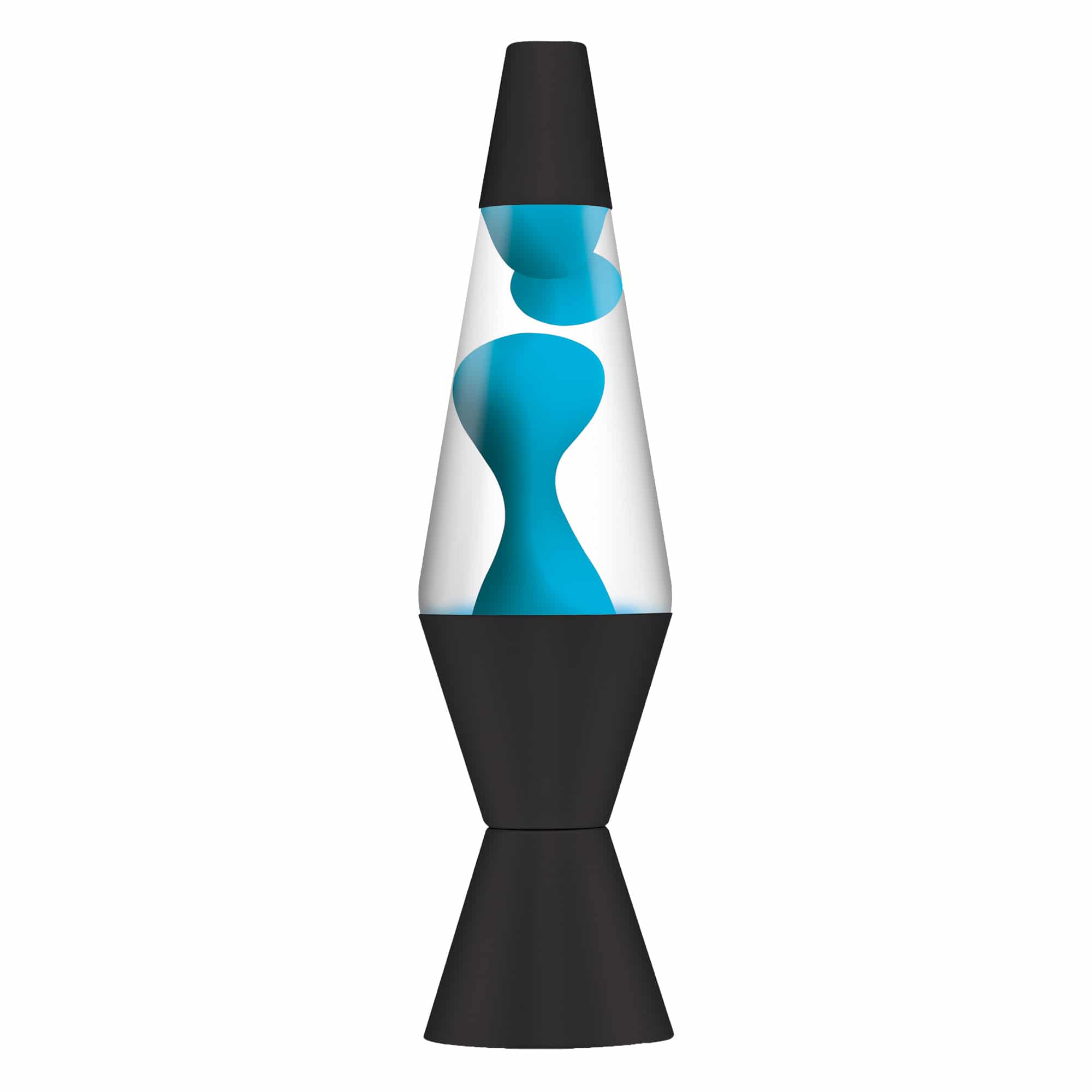 14.5" LAVA� Lamp Neon - neon blue wax, clear liquid, black base and cap