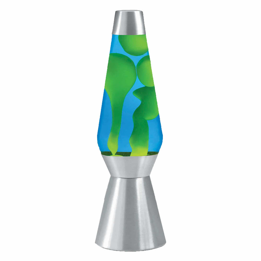 27" LAVA LAMP GRANDE - YELLOW/BLUE/SILVER Edit 2-0010